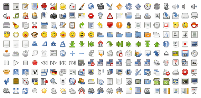 Sprite complejo que incluye 210 iconos en una sola imagen