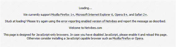 Imagen de www.Netvibes.com con JavaScript desactivado