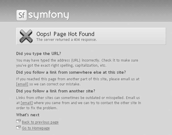 Página por defecto para el error 404