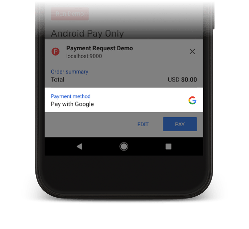 Ejemplo de pago con Google Pay